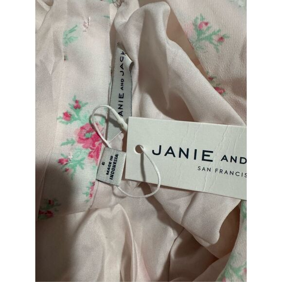 Janie and Jack NWT  pink floral ruffle smocked top 6 - Picture 3 of 6